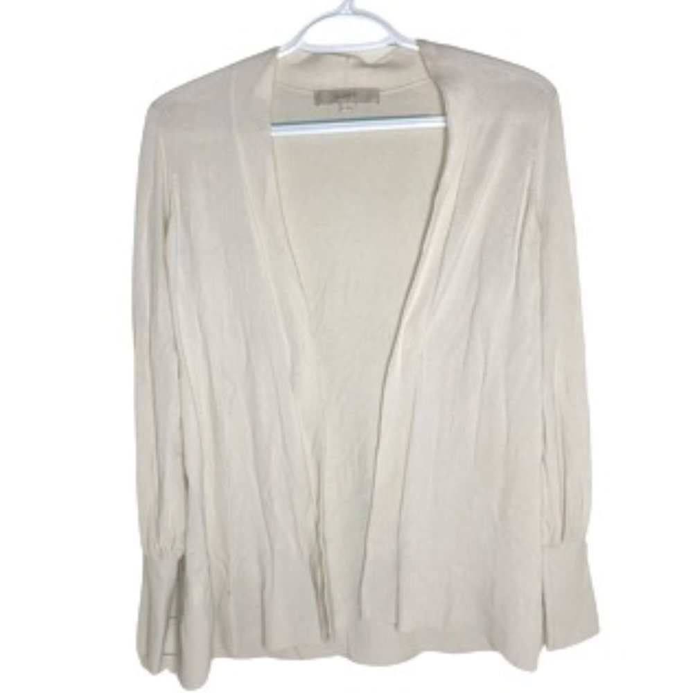Loft Cardigan - Lightweight Long Sleeve V-Neck (White)